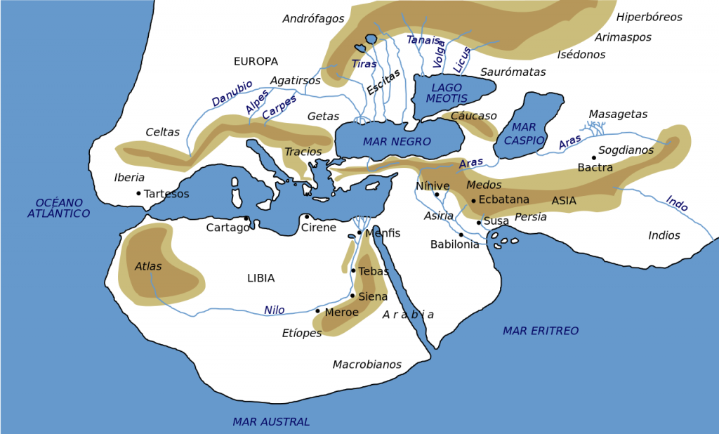 Somos Godos - Geografía / Masagetas - Mapa de Herodoto