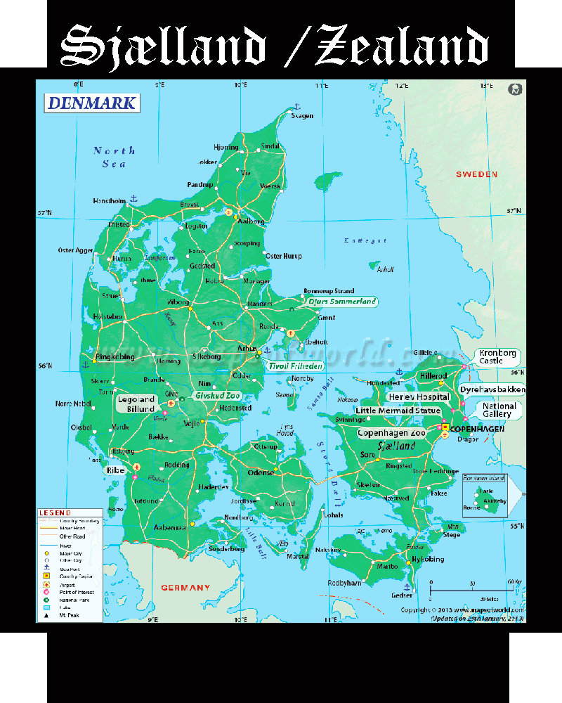 Somos Godos - Geografía - Territorios / Selandia / Zealand / Sjælland