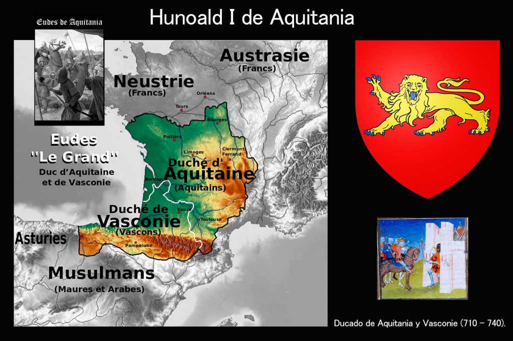 Hunoald I de Aquitania, hijo de Eudes I
