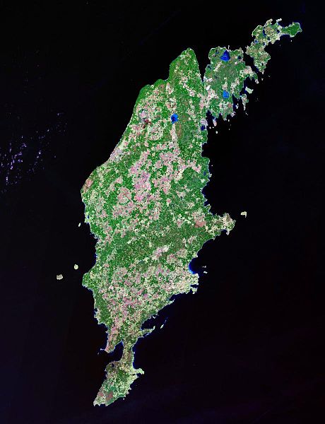Isla de Gotland satélite