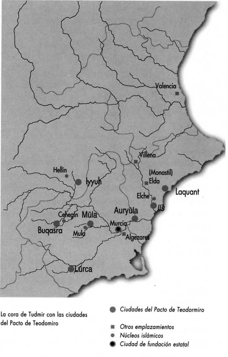 Pacto de Tudmir (713) - delimitación geográfica