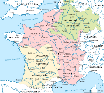 Francia en tiempos de Pipin de Heristal (714)